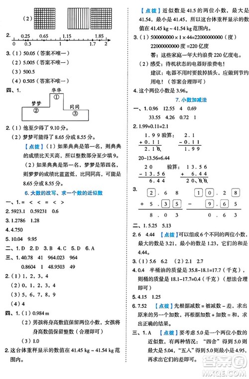 吉林教育出版社2024年秋荣德基好卷五年级数学上册苏教版答案 吉林教育出版社2024年秋荣德基好卷五年级数学上册苏教版答案