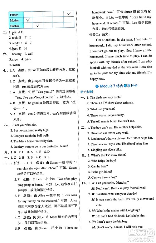 吉林教育出版社2024年秋荣德基好卷五年级英语上册外研版三起点答案 吉林教育出版社2024年秋荣德基好卷五年级英语上册外研版三起点答案