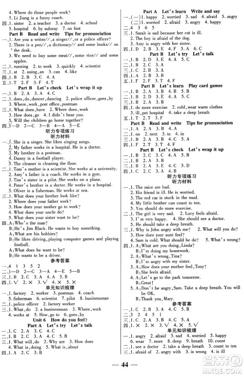 阳光出版社2024年秋扬帆文化激活思维智能训练六年级英语上册人教版答案 阳光出版社2024年秋扬帆文化激活思维智能训练六年级英语上册人教版答案