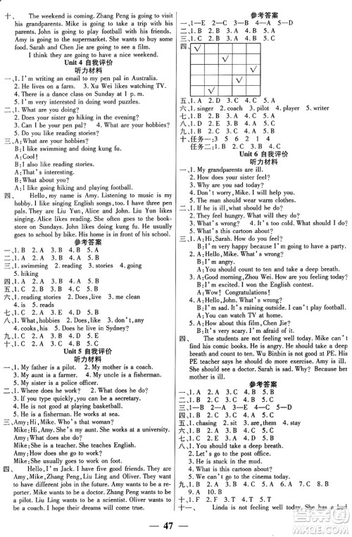 阳光出版社2024年秋扬帆文化激活思维智能训练六年级英语上册人教版答案 阳光出版社2024年秋扬帆文化激活思维智能训练六年级英语上册人教版答案
