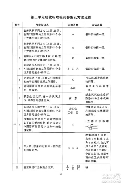 北京师范大学出版社2024年秋京师普教伴你学同步学习手册六年级数学上册北师大版答案