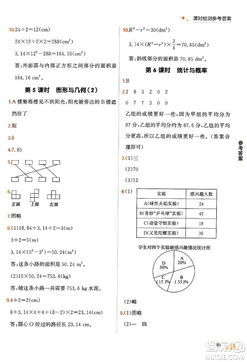 大连出版社2024年秋点石成金金牌每课通六年级数学上册北师大版答案