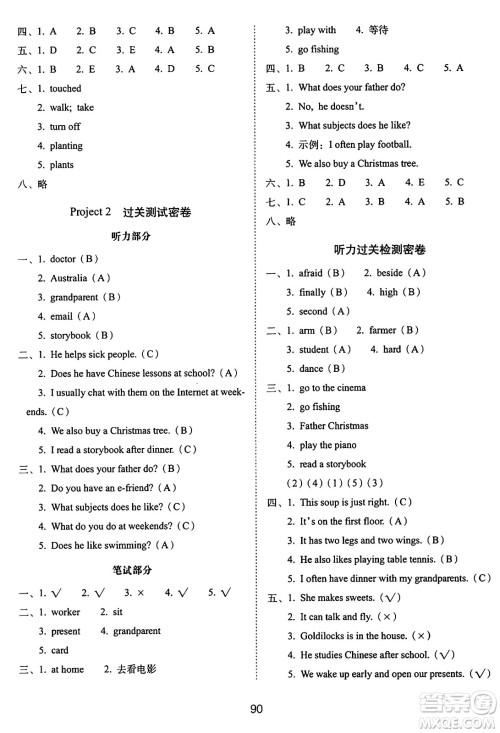 长春出版社2024年秋68所期末冲刺100分完全试卷五年级英语上册译林版答案