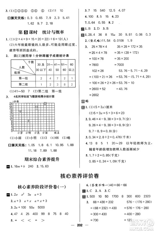 南方出版社2024秋学缘教育核心素养天天练四年级数学上册通用版五四制答案