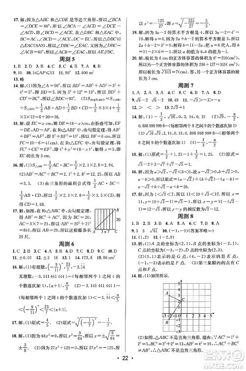 新疆青少年出版社2024年秋神龙教育期末考向标全程跟踪突破测试卷七年级数学上册鲁教版答案