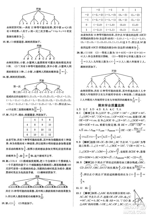 新疆青少年出版社2025年秋神龙教育期末考向标全程跟踪突破测试卷九年级数学全一册鲁教版答案 新疆青少年出版社2025年秋神龙教育期末考向标全程跟踪突破测试卷九年级数学全一册鲁教版答案