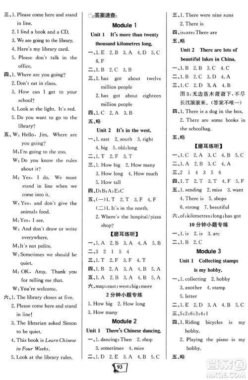 辽宁少年儿童出版社2024年秋世纪金榜金榜小博士课时提优作业六年级英语上册外研版三起点答案 辽宁少年儿童出版社2024年秋世纪金榜金榜小博士课时提优作业六年级英语上册外研版三起点答案
