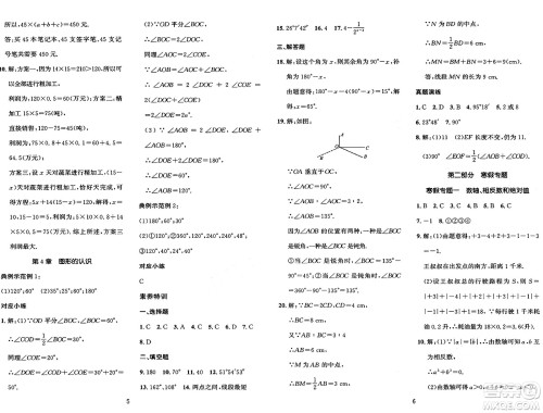 长江出版社2025年鑫浪传媒给力100寒假作业七年级数学湘教版答案