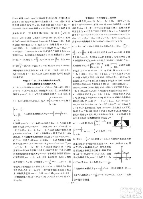 新疆青少年出版社2025年高效课堂系列寒假作业九年级数学通用版答案 新疆青少年出版社2025年高效课堂系列寒假作业九年级数学通用版答案