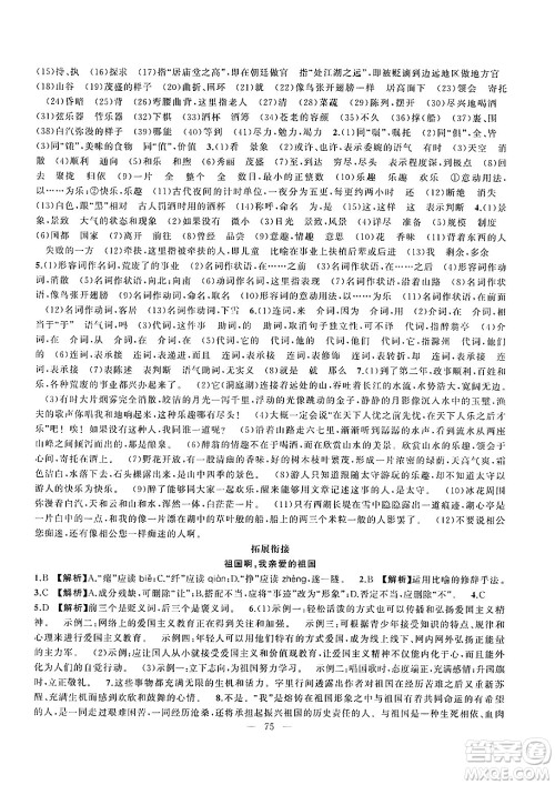 新疆青少年出版社2025年高效课堂系列寒假作业九年级语文通用版答案 新疆青少年出版社2025年高效课堂系列寒假作业九年级语文通用版答案