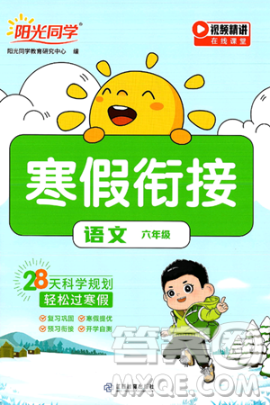 江西教育出版社2025年阳光同学寒假衔接六年级语文通用版答案