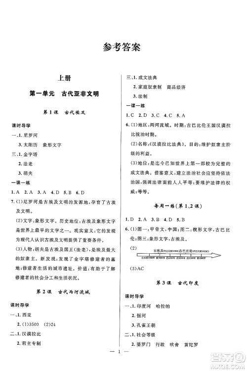 福建人民出版社2025年春顶尖课课练九年级历史下册人教版贵州专版答案 福建人民出版社2025年春顶尖课课练九年级历史下册人教版贵州专版答案