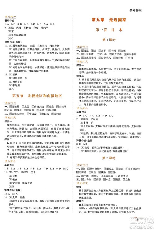 湖南教育出版社2025年春学法大视野七年级地理下册湘教版答案 湖南教育出版社2025年春学法大视野七年级地理下册湘教版答案