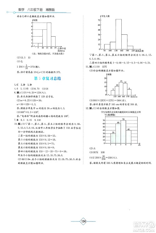 湖南教育出版社2025年春学法大视野八年级数学下册湘教版答案