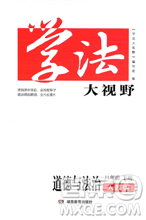 湖南教育出版社2025年春学法大视野八年级道德与法治下册人教版答案 湖南教育出版社2025年春学法大视野八年级道德与法治下册人教版答案