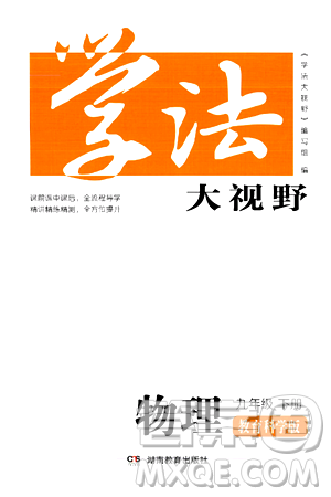 湖南教育出版社2025年春学法大视野九年级物理下册教科版答案