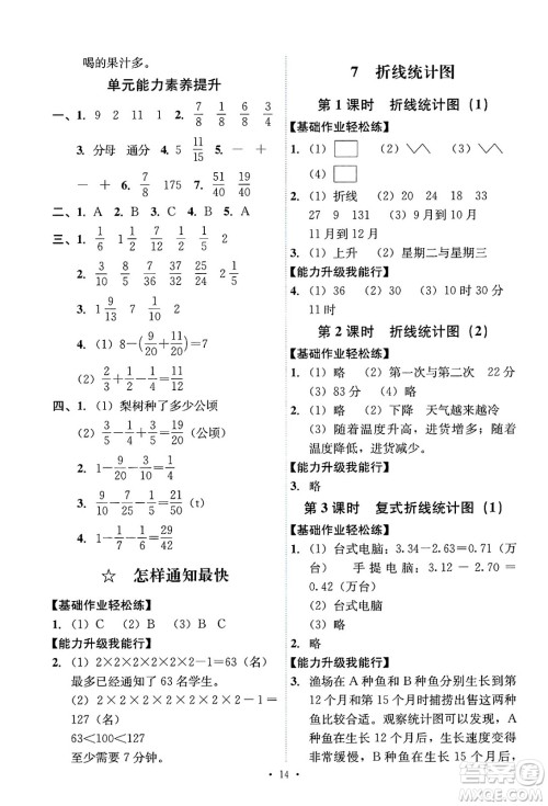 人民教育出版社2025年春能力培养与测试五年级数学下册人教版答案 人民教育出版社2025年春能力培养与测试五年级数学下册人教版答案