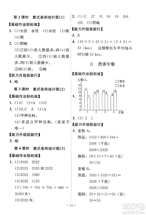 人民教育出版社2025年春能力培养与测试四年级数学下册人教版答案 人民教育出版社2025年春能力培养与测试四年级数学下册人教版答案