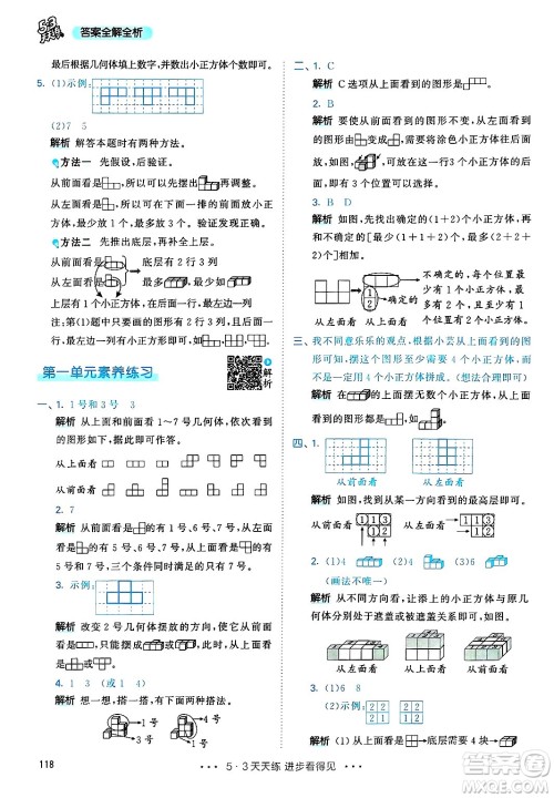 山东画报出版社2025年春53天天练五年级数学下册人教版答案 山东画报出版社2025年春53天天练五年级数学下册人教版答案