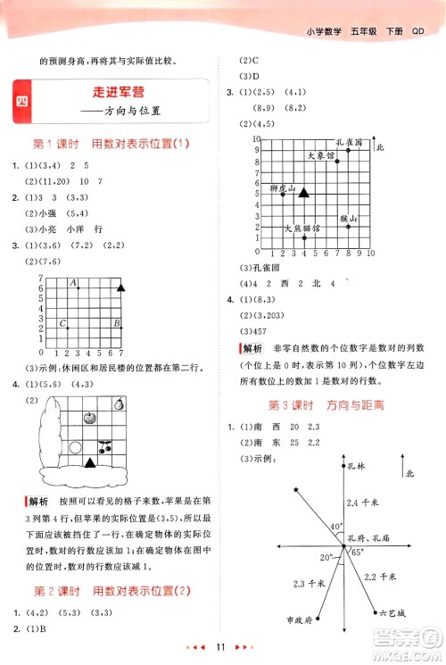 山东画报出版社2025年春53天天练五年级数学下册青岛版答案 山东画报出版社2025年春53天天练五年级数学下册青岛版答案