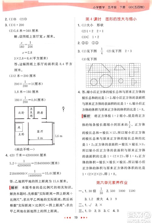 首都师范大学出版社2025年春53天天练五年级数学下册青岛版五四制答案 首都师范大学出版社2025年春53天天练五年级数学下册青岛版五四制答案