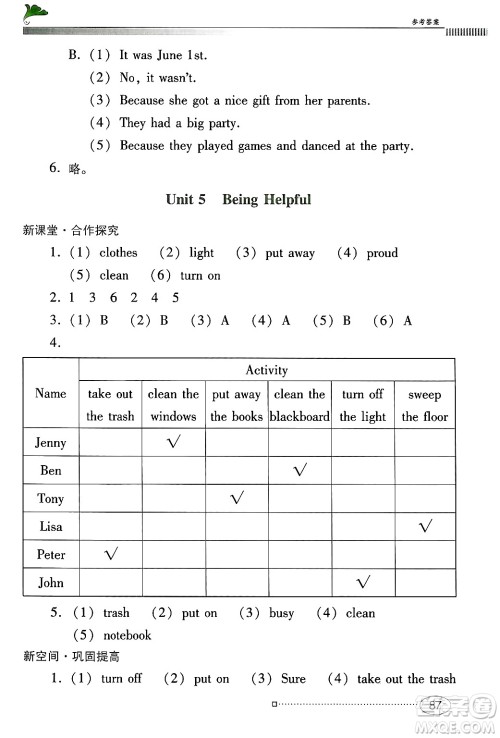 广东教育出版社2025年春南方新课堂金牌学案六年级英语下册粤人版答案 广东教育出版社2025年春南方新课堂金牌学案六年级英语下册粤人版答案