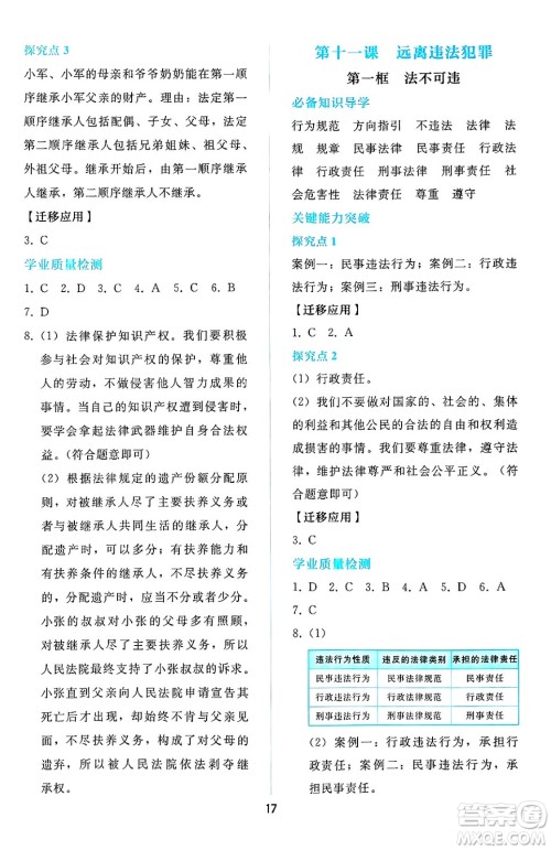 人民教育出版社2025年春同步轻松练习七年级道德与法治下册人教版答案 人民教育出版社2025年春同步轻松练习七年级道德与法治下册人教版答案