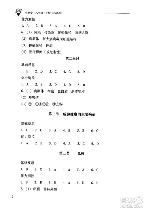 山西教育出版社2025年春新课程问题解决导学方案八年级生物下册凤凰版答案 山西教育出版社2025年春新课程问题解决导学方案八年级生物下册凤凰版答案