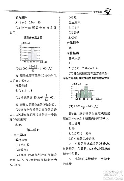 山西教育出版社2025年春新课程问题解决导学方案九年级数学下册华师版答案
