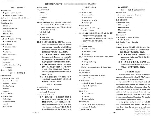 安徽教育出版社2025年春新编基础训练八年级英语下册译林版答案 安徽教育出版社2025年春新编基础训练八年级英语下册译林版答案