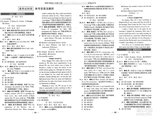 安徽教育出版社2025年春新编基础训练八年级英语下册译林版答案 安徽教育出版社2025年春新编基础训练八年级英语下册译林版答案
