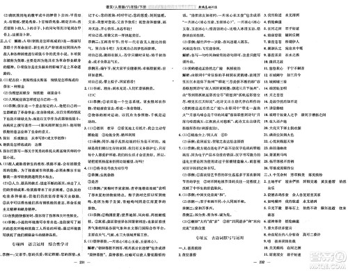 安徽教育出版社2025年春新编基础训练八年级语文下册人教版答案 安徽教育出版社2025年春新编基础训练八年级语文下册人教版答案