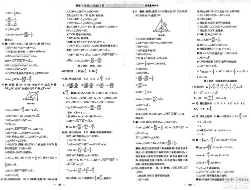 安徽教育出版社2025年春新编基础训练九年级数学下册人教版答案