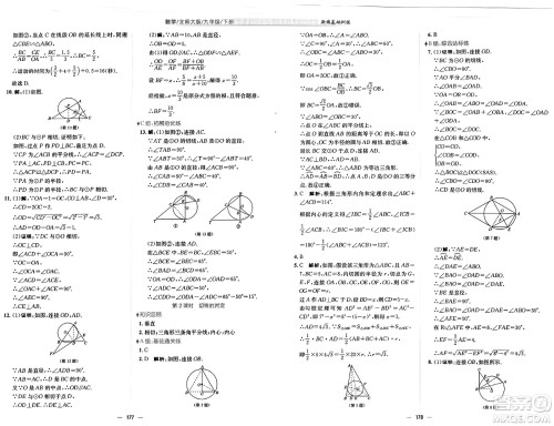 安徽教育出版社2025年春新编基础训练九年级数学下册北师大版答案
