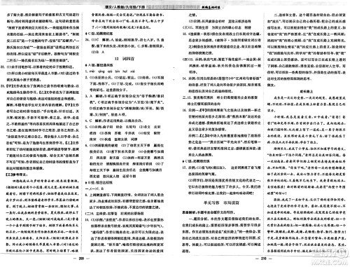 安徽教育出版社2025年春新编基础训练九年级语文下册人教版答案