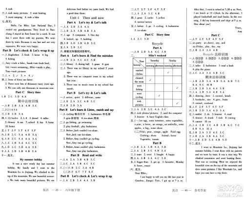 二十一世纪出版社集团2025年春新课程新练习六年级英语下册人教PEP版答案 二十一世纪出版社集团2025年春新课程新练习六年级英语下册人教PEP版答案