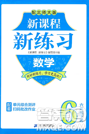 二十一世纪出版社集团2025年春新课程新练习六年级数学下册北师大版答案