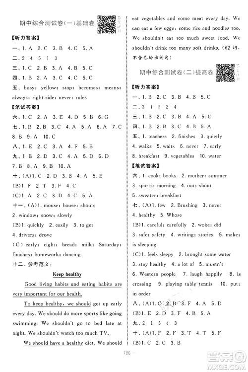 宁夏人民教育出版社2025年春经纶学霸学霸提优大试卷六年级英语下册江苏版答案
