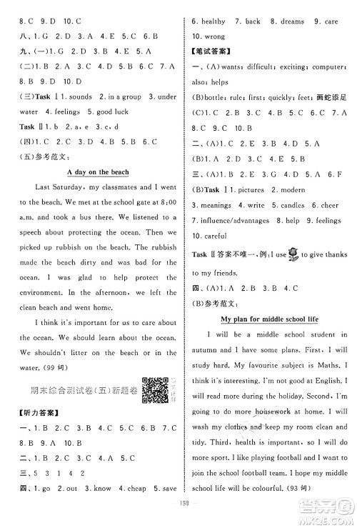 宁夏人民教育出版社2025年春经纶学霸学霸提优大试卷六年级英语下册江苏版答案