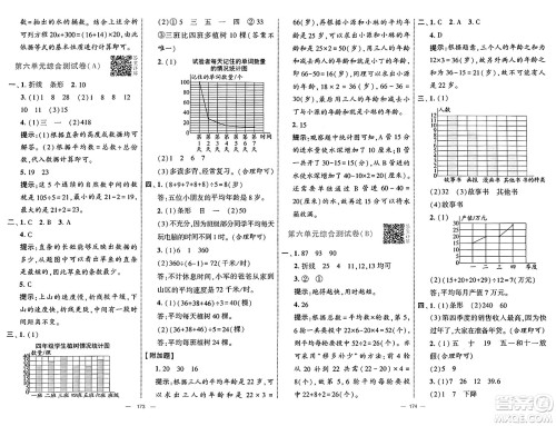 宁夏人民教育出版社2025年春经纶学霸学霸提优大试卷四年级数学下册北师大版答案