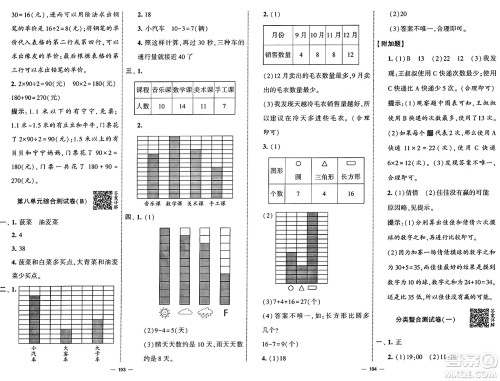宁夏人民教育出版社2025年春经纶学霸学霸提优大试卷三年级数学下册青岛版答案 宁夏人民教育出版社2025年春经纶学霸学霸提优大试卷三年级数学下册青岛版答案