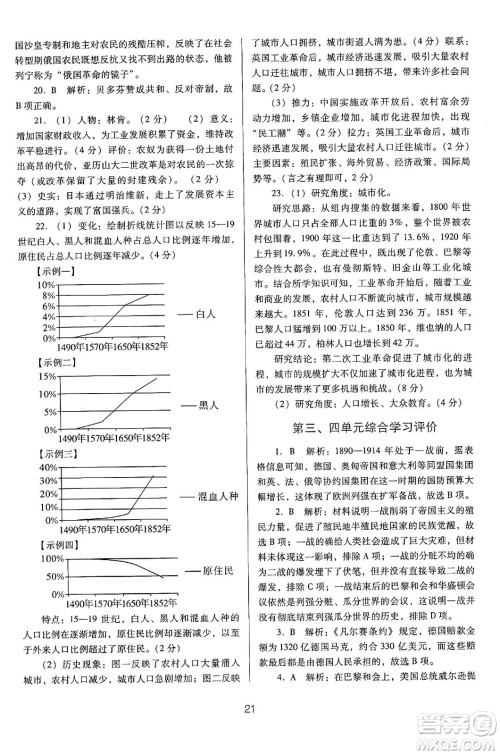 广东教育出版社2025年春南方新课堂金牌学案九年级历史下册人教版答案 广东教育出版社2025年春南方新课堂金牌学案九年级历史下册人教版答案