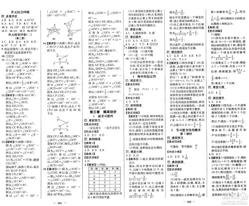 广东教育出版社2025年春南方新课堂金牌学案七年级数学下册北师大版答案