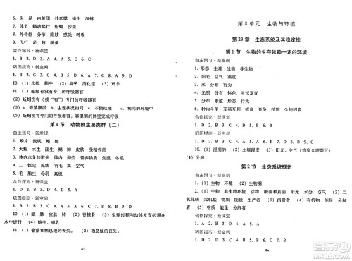 广东教育出版社2025年春南方新课堂金牌学案八年级生物下册北师大版答案 广东教育出版社2025年春南方新课堂金牌学案八年级生物下册北师大版答案