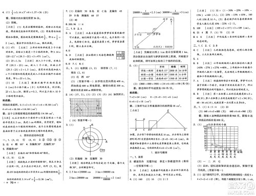 吉林教育出版社2025年春荣德基好卷六年级数学下册人教版答案