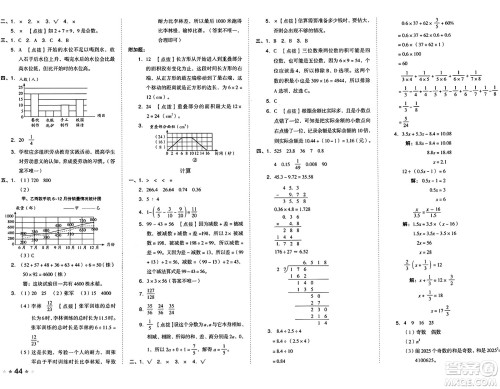 吉林教育出版社2025年春荣德基好卷六年级数学下册西师版答案 吉林教育出版社2025年春荣德基好卷六年级数学下册西师版答案