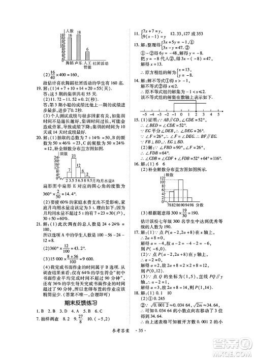 江西人民出版社2025年春一课一练创新练习七年级数学下册人教版答案 江西人民出版社2025年春一课一练创新练习七年级数学下册人教版答案