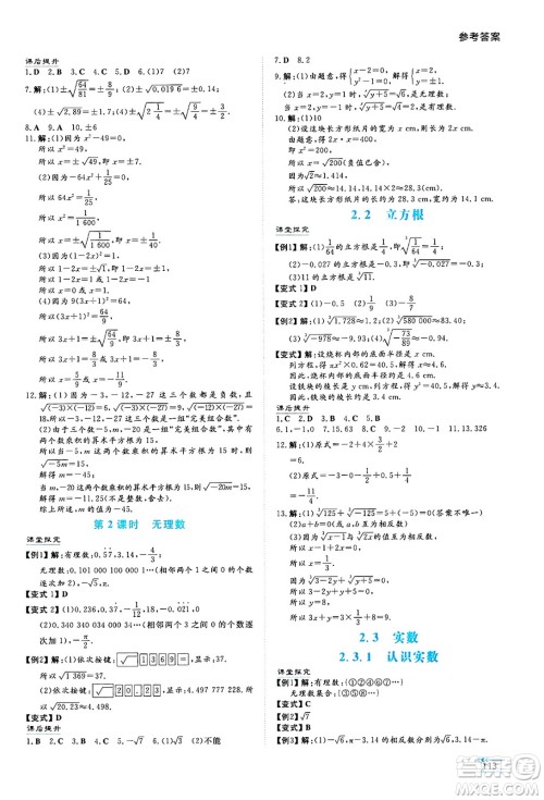 湖南教育出版社2025年春学法大视野七年级数学下册湘教版答案