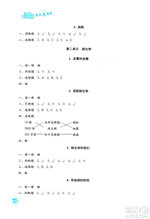湖南教育出版社2025年春学法大视野五年级科学下册湘科版答案