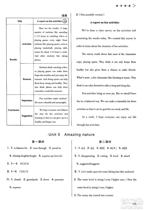 天津教育出版社2025年春学习质量监测七年级英语下册外研版答案